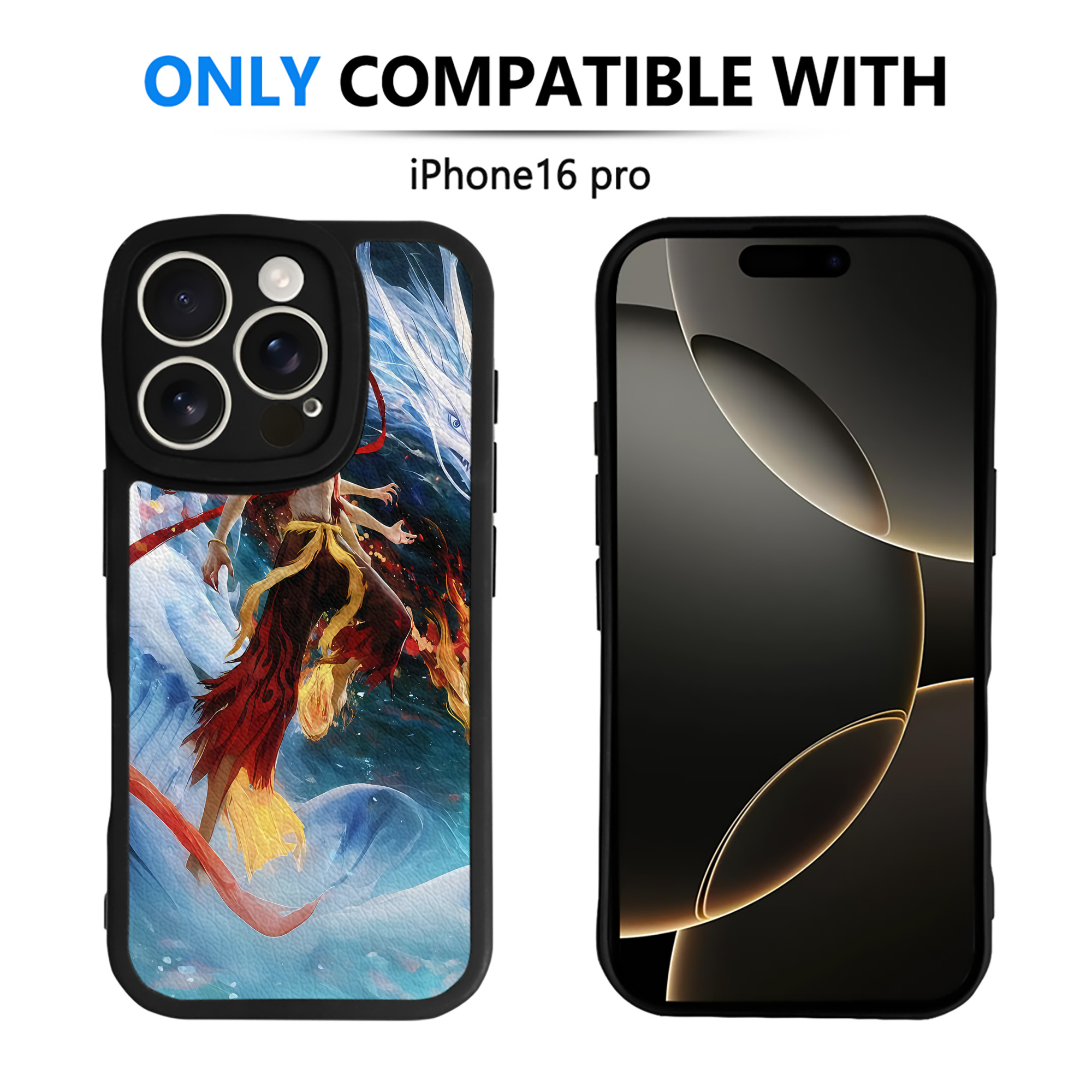 （画像用） Ne Zha 2 ナタ 魔童の大暴れ 【iPhone 16シリーズ対応】シリコンスマホケース（レザー調） 材質：シリコン